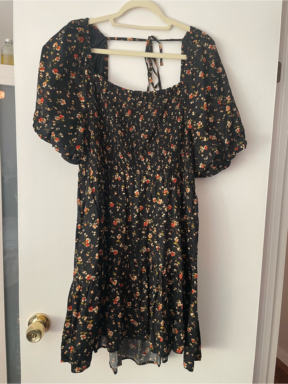 Black Floral Whimsygoth Mini Dress